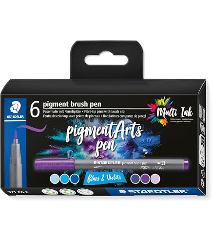Amazon.com: STAEDTLER Pigment Arts Multi Ink Brush Pen, 24 Count